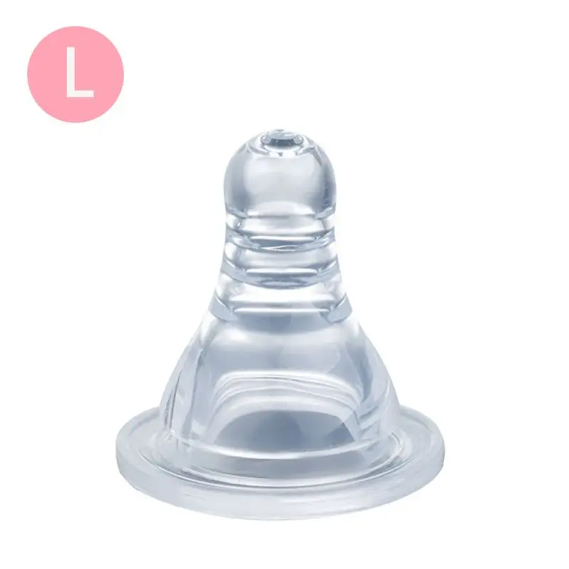 Соска для малышей Мягкая силиконовая 3D ниппель Реалистичная наощупь для кормления малыша аппетитная молочная Подающая вода BPA бесплатно - Цвет: L