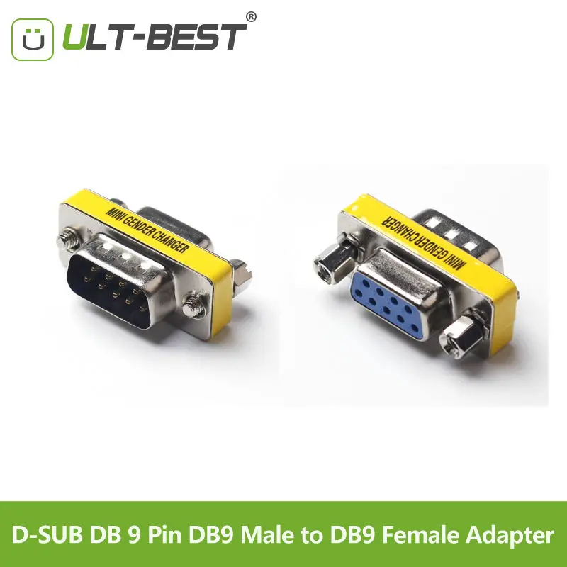Buy ULT-Best RS232 D-SUB DB 9 Pin DB9 Male to DB9 Female Adapter DB 9 M/F Connector Extender for only 1.4 USD Buy ULT-Best RS232 D-SUB DB 9 Pin DB9 Male to DB9 Female Adapter DB 9 M/F Connector Extender for only 1.4 USD