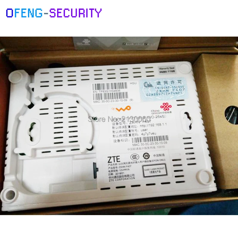 Zte zxhn F407 zte EPON ONU 2 портами ethernet, 1 телефон горшок, оптический сетевой блок для FTTH