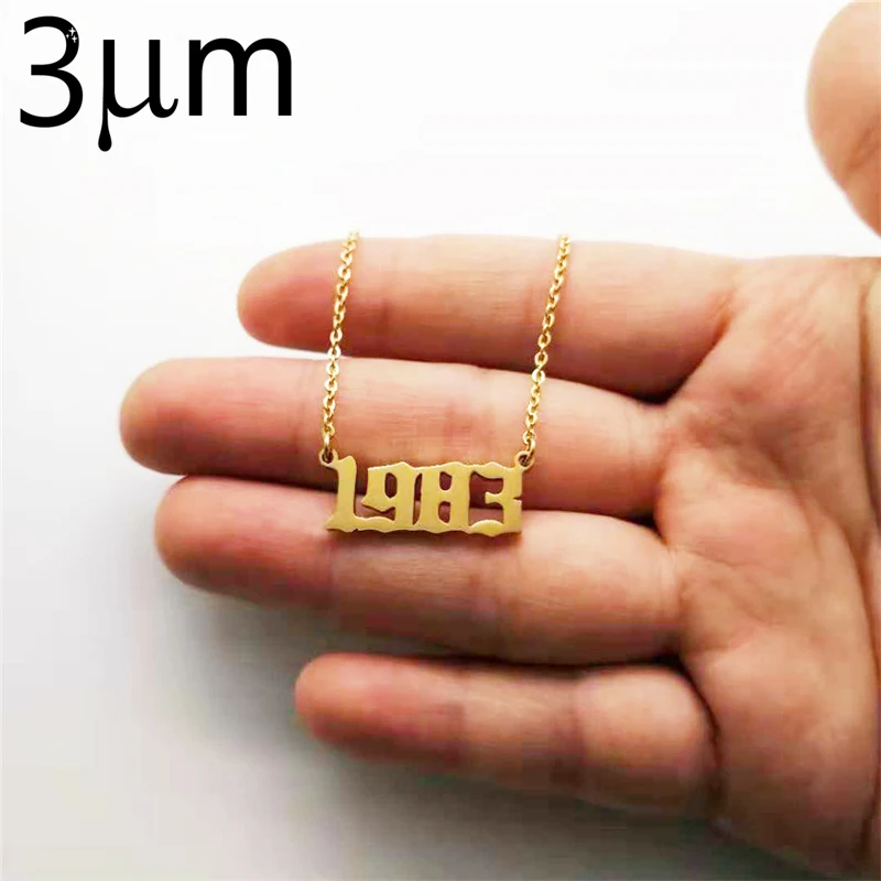 

Custom Jewelry Special Date Year Number Necklace for Women Personalized Collares