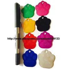 Персонализированные Id Pet Бирки Ярлыки в форме кота, лапа дизайн собака кличка кулон бирка, алюминиевая бирка для домашних животных