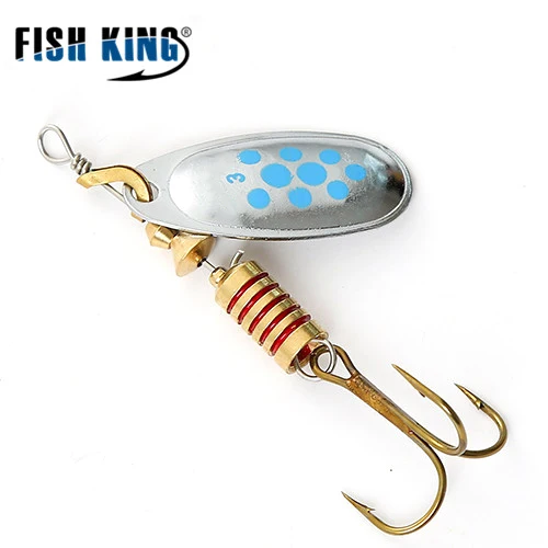 FISH KING 6 цветов 0#-5# Спиннер приманка с тройными крючками 35647-BR художественная приманка рыболовная приманка - Цвет: as photo