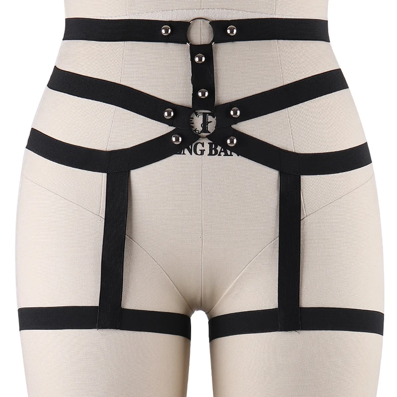 2018 Women Black GARTER BELT thigh Stocking Suspender Belt Harajuku Garter High Waist Elastic body Harness Bdsm Bondage Lingerie 2018 Women Black GARTER BELT thigh Stocking Suspender Belt Harajuku Garter High Waist Elastic body Harness Bdsm Bondage Lingerie