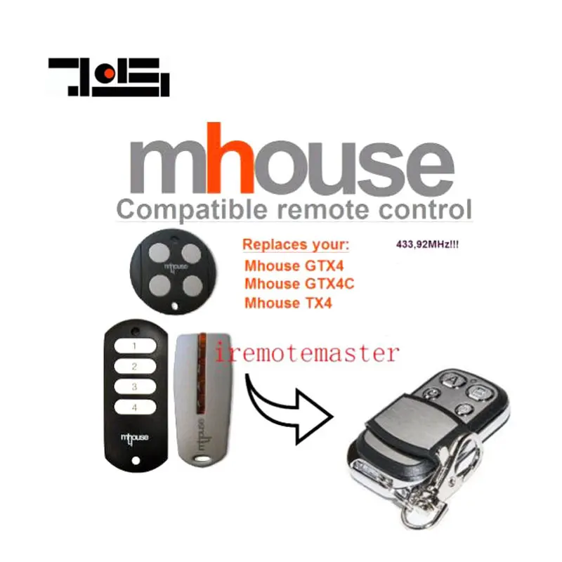 

MHouse Gate Door Opener Replacement Remote Controller GTX4, GTX4C,TX4