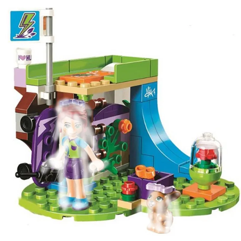 

10848 88pcs Girls Friends Mia&s Bedroom rabbit carrot building Blocks Brick Girl Toy Compatible with Legoings