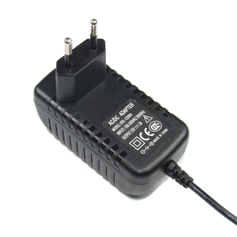 

CCTV Power Adapter DC12V 2A Power Supply for CCTV Security Cameras Power,EU plug,5.5*2.1mm plug,Input 100V~240V,Output DC12V 2A