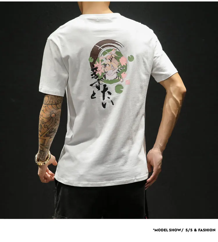 M-4XL 5XL мужские футболки мода футболка для мужчин slim fit Мультфильм Плюс Размер короткий рукав цветочный принт бультерьер футболка