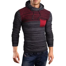 2017 New Sweater Men Autumn Hot Sale Top Design Patchwork Cotton Soft Quality Pullover Men Hooded Casual Brand Clothing XXL
