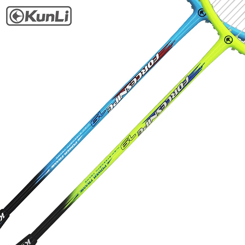Оригинальная официальная ракетка для бадминтона KUNLI 5U 79g FORCE79 синяя зеленая