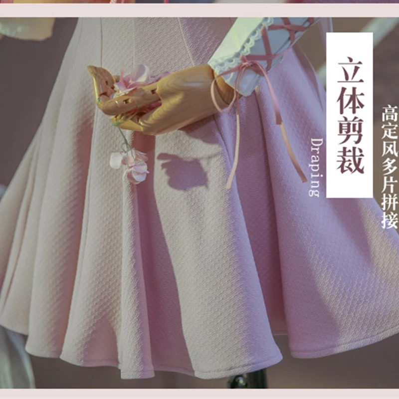 Women's Anime Card Captor Sakura Cosplay Costume with Lovely Dresses, Bag, and Uniform Suit for Girls as Kinomoto and Daidouji Tomoyo Outfit Clothes image 5