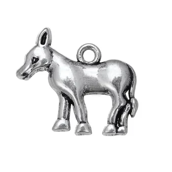 

EUEAVAN 20pcs Small Metal Walking Donkey Animal Charms Pendants For Jewelry Making Fit Bracelets Necklaces Key Chain