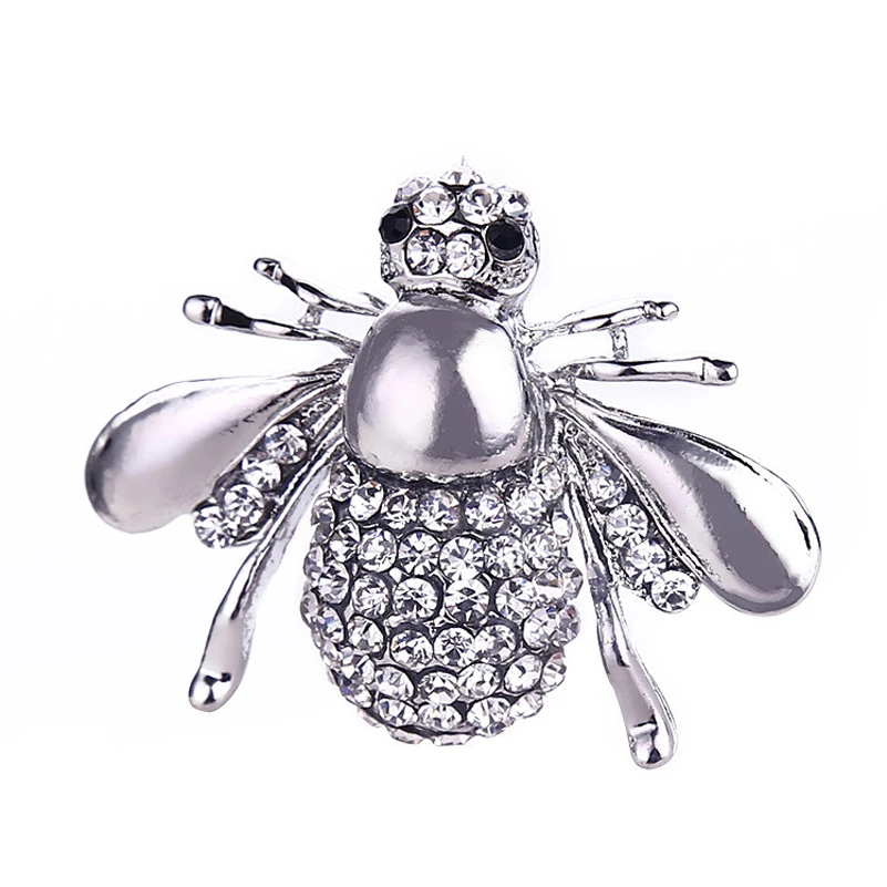 

New Arrival Hot Sale European Fashion Cute Animal Inset Rhinestone Little Bee Brooch Pin