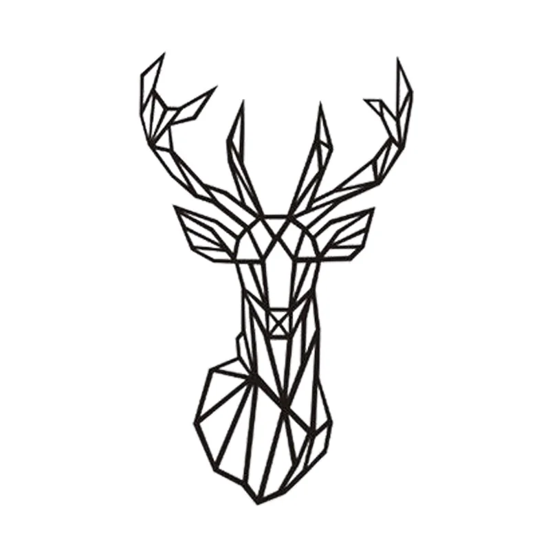 

Geometric Deer Head Geometry Series Animal Vinyl Car Sticker Decorative Decal Fittings