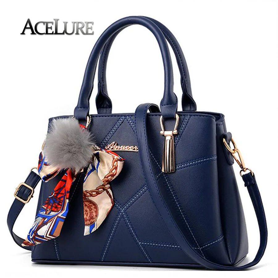 

Women Sweet Shoulder Bags High Quality Handbags For Ladies Bolsa Feminina Deep Blue Messenger Bags Female Exquisite Tote 8423