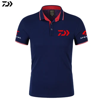 

DAIWA Fishing Clothing Fishing Quick-Drying Breathable POLO Fishing Tshirt Anti-UV Sun Protection Short Sleeve Fishing Clothes