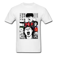 Потрясающая футболка Акира, хлопок, Мужская футболка, топы в стиле хип-хоп, мото Байкер, футболка, одежда японского аниме