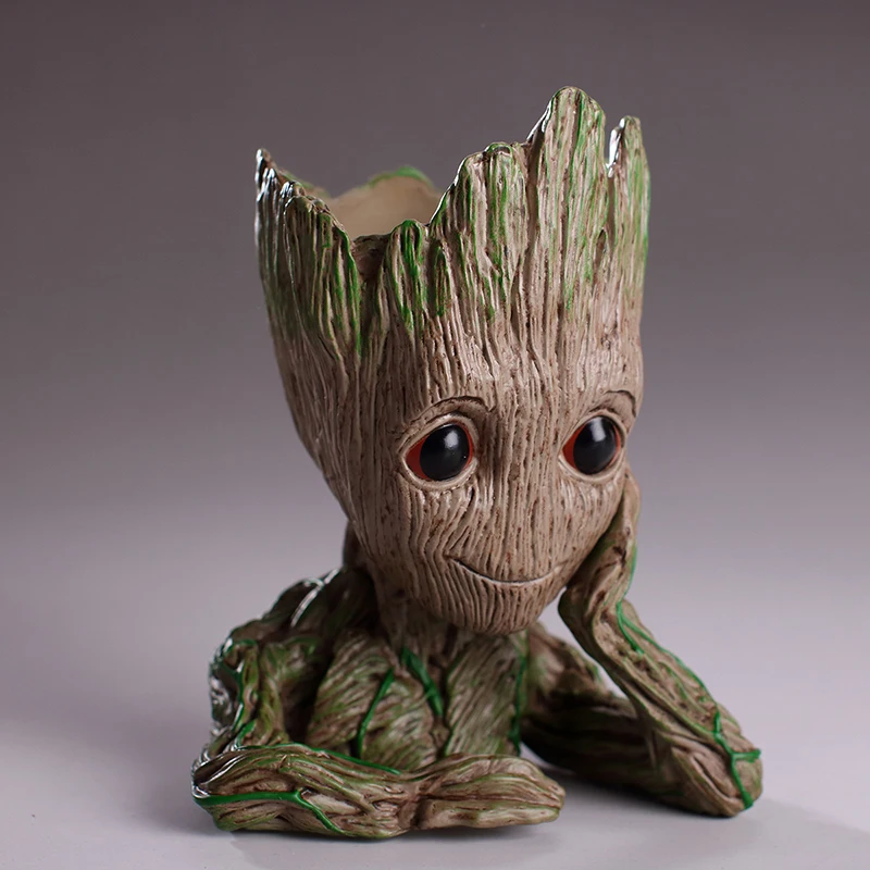 

New 14CM baby grootted Guardians Of The Galaxy Flowerpot Action Figures Cute Model Toy Pen Pot Best Christmas Gifts Kids Hobbies