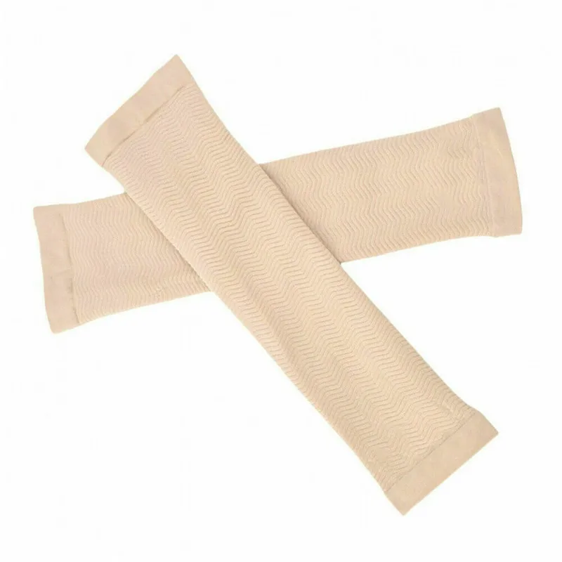 beige 1 пара утягивающая, компрессионная форма руки r пояс для похудения помогает тонизировать форму верхней части рук рукав форма массажа для женщин J#29 - Цвет: beige