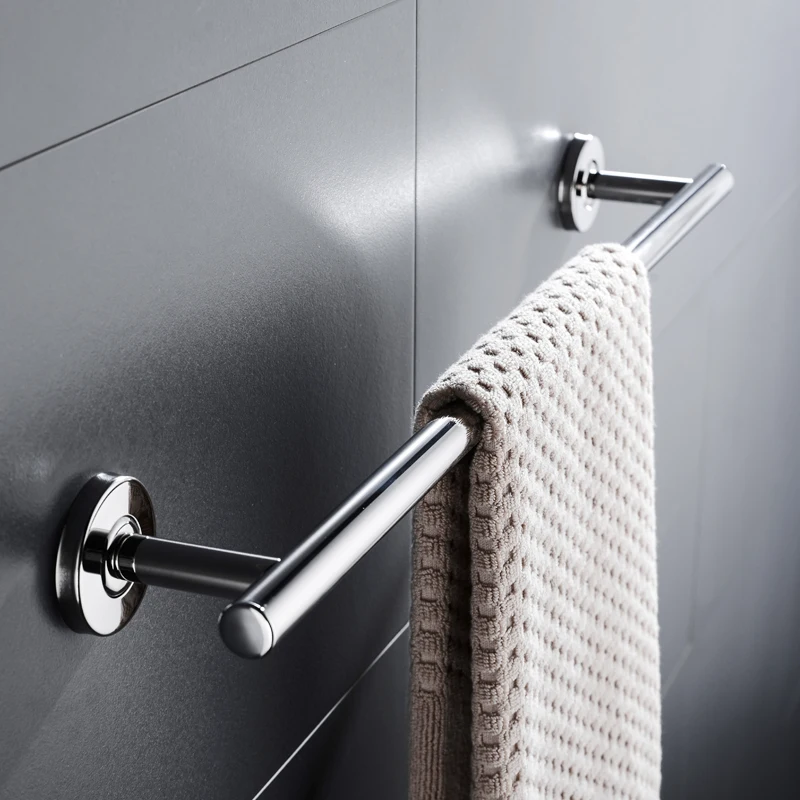 Günstig 60 cm SUS 304 Edelstahl Bad Einzigen Handtuch Bar Wand Montieren Poliert Handtuch Rack Regal Bad Hardware