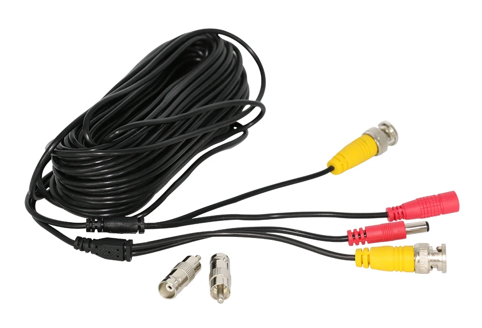 Кабель Hiseeu 59ft 18m 32ft 10m BNC + DC CCTV для аналоговой AHD CVI камеры видеонаблюдения DVR