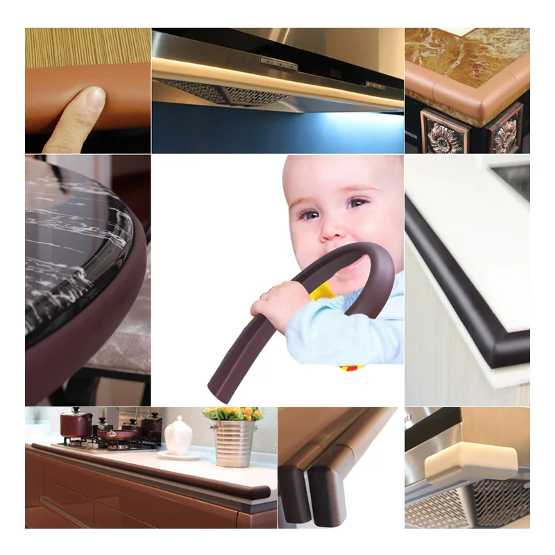 Hot Sale Desk Corner  Edge Children Protection Baby Safety Products Glass Table Edge Furniture Anti-crash Guard Strip Crash Bar