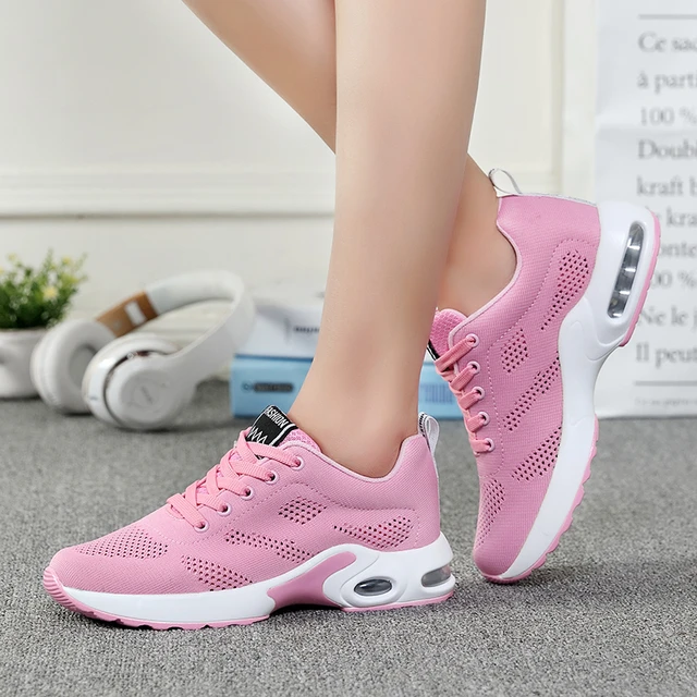 Zapatos deportivos con cordones para mujer, zapatillas deportivas para  correr, atléticas, urbanas, color rosa, ofertas de verano, 2023 - AliExpress