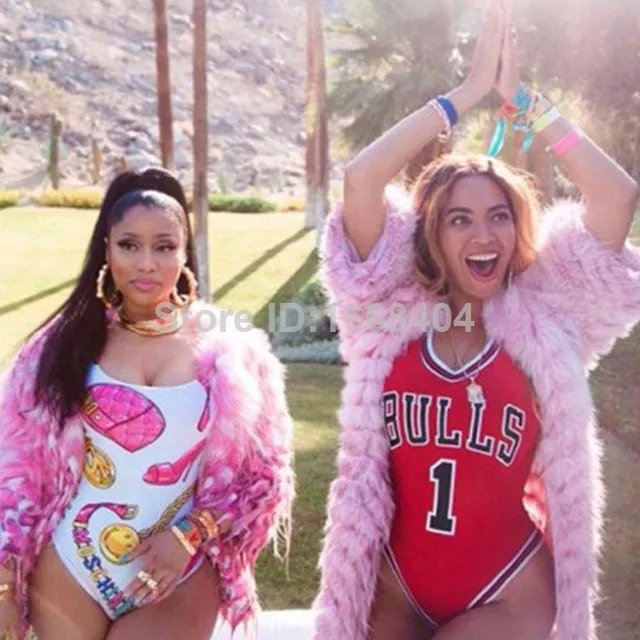 2015 Nicki Minaj Beyonce bulls swimsuit bandage One Piece Bodysuit swimwear  Jumpsuits women's Monokini - AliExpress