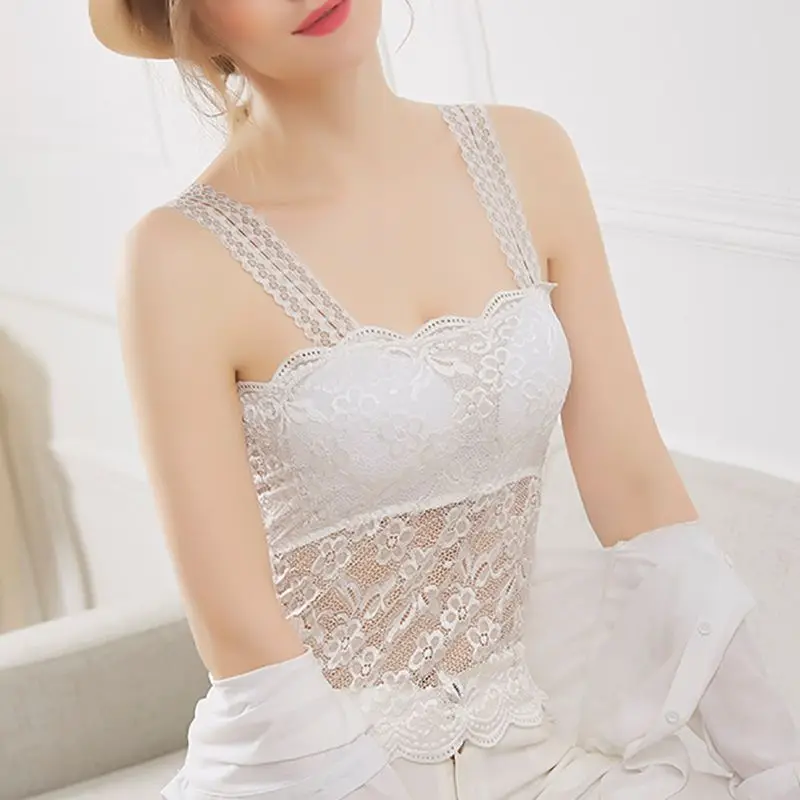 Liva Girl 2019 женский бюстгальтер укороченный топ сексуальный кружевной топ на бретельках кружевной лифчик цветочный Cami Мягкий Топ на бретелях