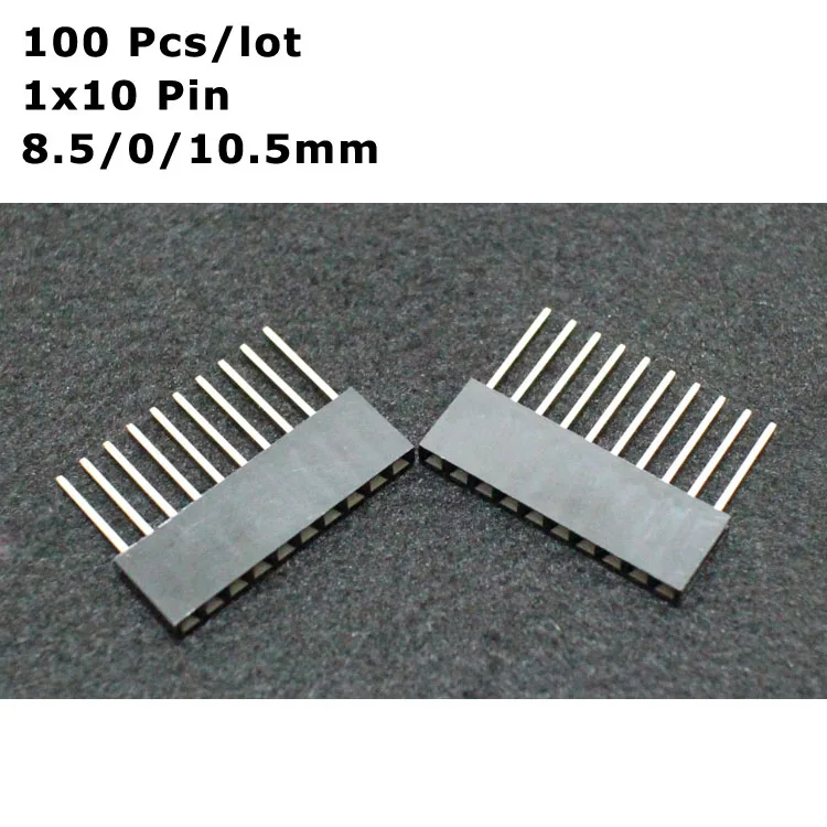 Hellotronics 20 шт./лот 8 5/0 0/10 5 мм 2 54 Шаг Штабелируемый заголовок 1x10 Pin для Arduino R3 |