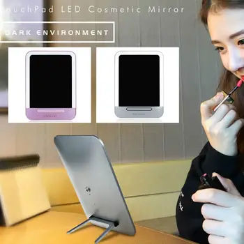 

Super Hot Makeup LED Touch Adjustable 2Colors USB Rechargeable Makeup Cosmetic Countertop Mirror Nightlight Table Lamp Girls