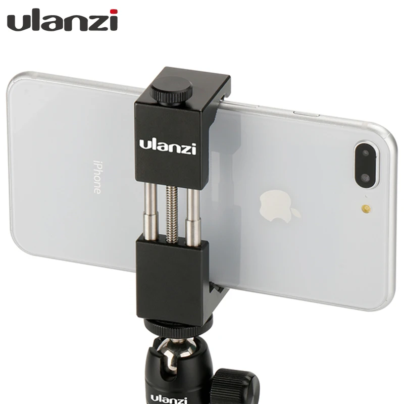 Ulanzi Smartphone Tripod Mount Holder Clamp Aluminum CNC Metal Universal Tripod Clip for iPhone X iPhone 7plus Samsung Vlog Gear Ulanzi Smartphone Tripod Mount Holder Clamp Aluminum CNC Metal Universal Tripod Clip for iPhone X iPhone 7plus Samsung Vlog Gear