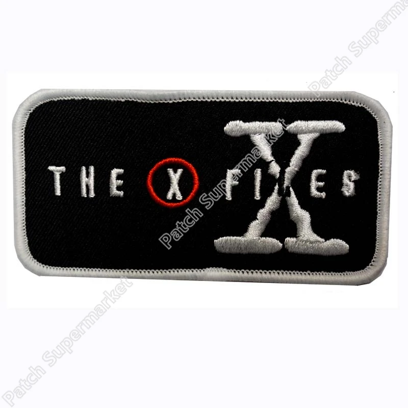 

4" THE X FILES PATCH Movie TV Series Costume Cosplay Halloween Embroidered Emblem applique iron on patch white X-files