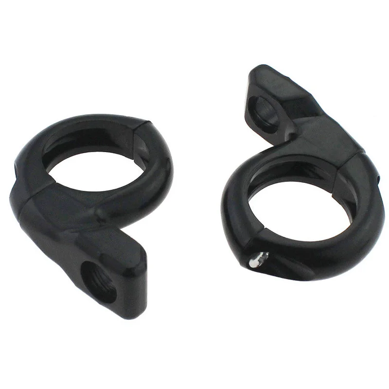Mayitr Black 1 inch 25mm Metal Turn Signal Light Handlebar Clamp On Mirrors Adapter Mount for Motorcycle ATV