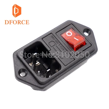 

DFORCE 1PCS Trianglelab 3D printer parts 10A 250V 3 in 1 Fuse Power switch AC power outlet For RepRap
