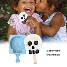 Силиконовая форма для мороженого на Хэллоуин, голова призрака, надгробная сова, форма для мороженого, форма для холодного напитка, 20 шт., палочки
