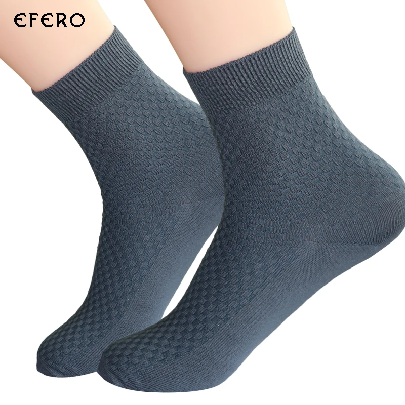 Efero повседневное мужские носки классический бизнес для мужчин удобные и дышащие носки мужской дезодорант длинные носки Meias Chaussettes Homme