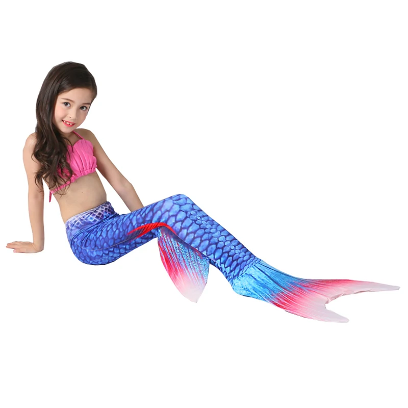 Girls Mermaid Tail Swimming Suit Cosplay Little Girls Fancy Dress Swim