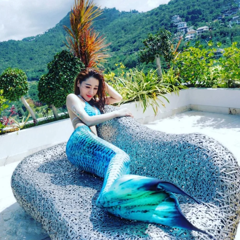 Billig Angepasst Frauen Meerjungfrau Schwanz für Schwimmen mit Monofin, Swimmable Kostüm Cosplay Bade Badeanzug Mädchen, Kinder und Erwachsene Kleid