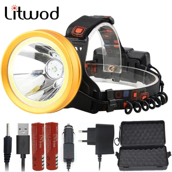

Litwod Z10 136 & 9010 LED headlamp XM-L T6 & COB Aluminum cup 18650 Battery reflector Head Lamp torch Powerful headlight