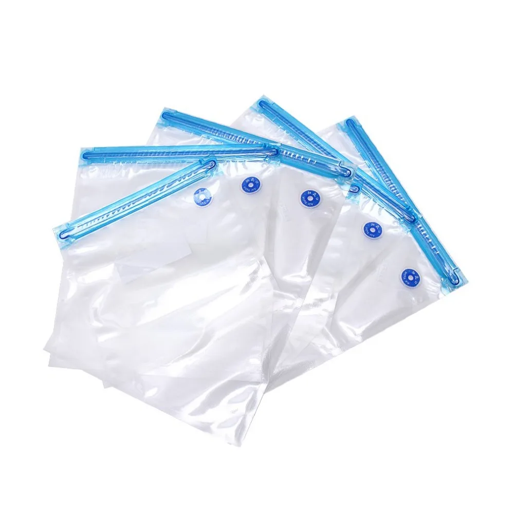 

5pcs Durable Plastic Food Saver Vacuum Bags Fresh Saving Bags Handheld Vacuum Sealing Bags For Fish Vegetables Fruit
