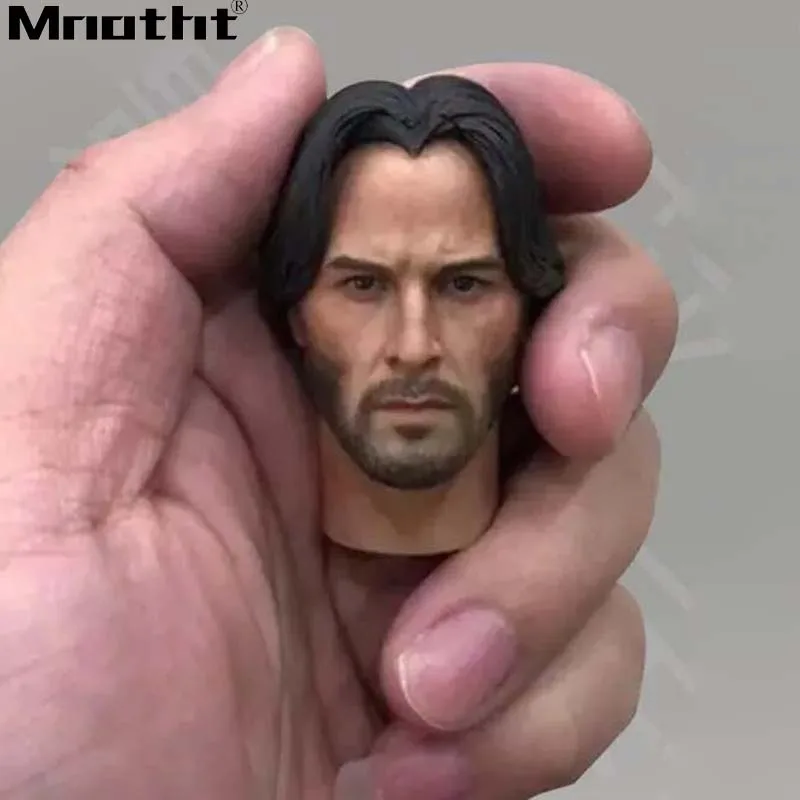 1 6 Scale Head Sculpt John Wick Keanu Reeves Male Soldier Head Model For 12inch Action Figure Toys M5 Action Figures Aliexpress