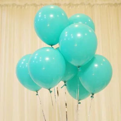 50 шт мяты зеленые синие шары или белые латексные шары для свадьбы и дня рождения вечерние украшения детские игрушки для вечеринок детский душ персиковые шары - Цвет: tiffany