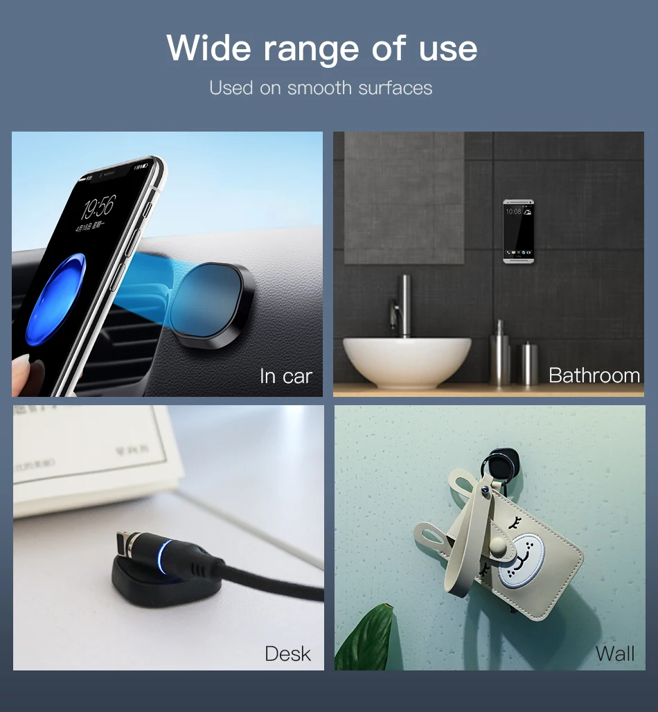 !ACCEZZ Mini Magnetic Phone Holder Mobile Phone in Car Universal Wall Sticker Multi-Function Stand For iPhone 8 X Xiaomi Bracket (11)
