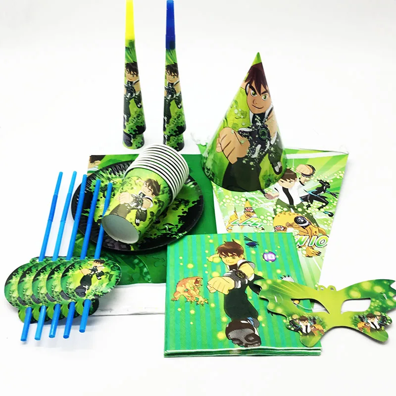 89 шт./лот набор для вечеринок на день рождения Ben 10 украшения 10|Одноразовая посуда