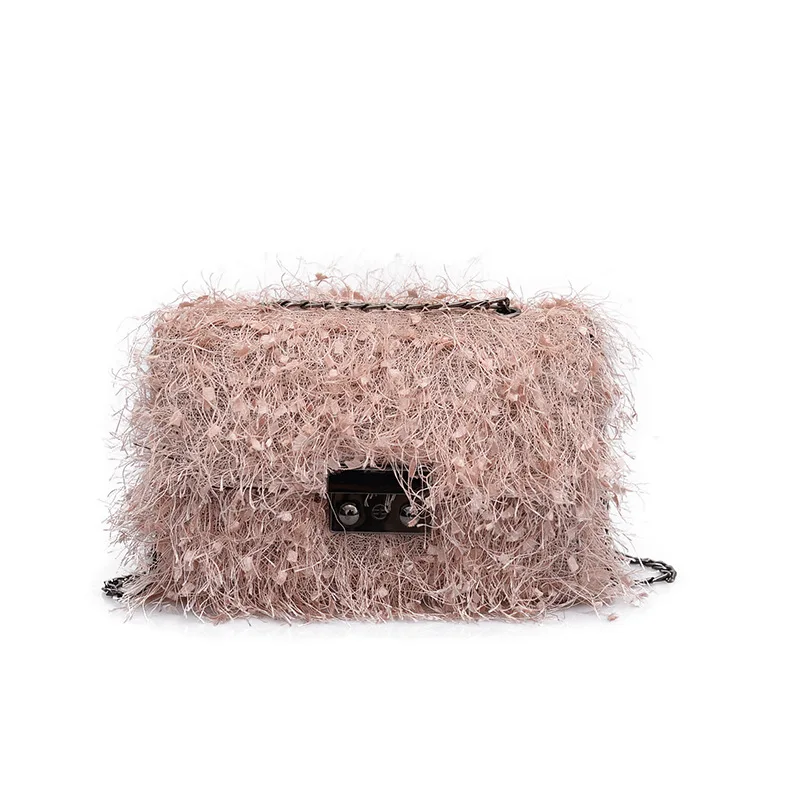 

Bolso Mujer Torebki Damskie Bags For Women 2018 Sac Main Femme Messenger Bag Chains Shoulder Plush Bag Fashion Crossbody Handbag
