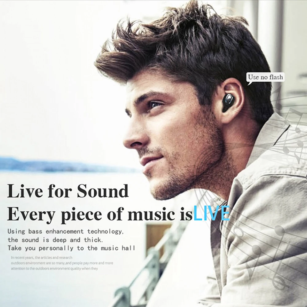 Ti8s Bluetooth 5 0 Earphones TWS Wireless Waterproof Stereo Earphone Sports Earbuds with Mic Charging Box for Iphone Android