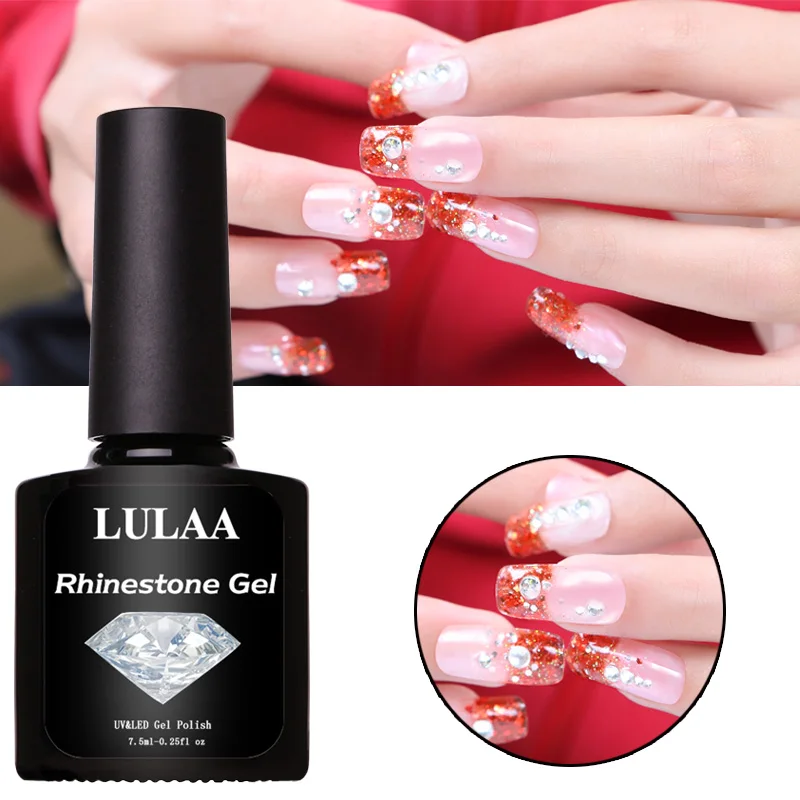 

2018 Nails Art Designs Rhinestone Gel Nail Makeup Fast Dry Led UV DIY Gel Polish Nail Manicure Tools Clear Nail Glue 7.5 ML