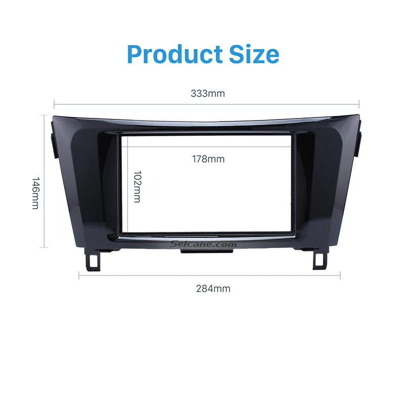 Seicane 2 Din стерео панель рамка отделка ободок автомобиля радио фасции Dash монтажный комплект для Nissan X-Trail Qashqai UV черный