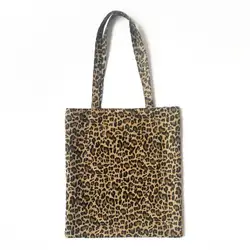 Для женщин Холст сумка с леопардовым принтом для девочек кошелек Hobo сумка для переноски