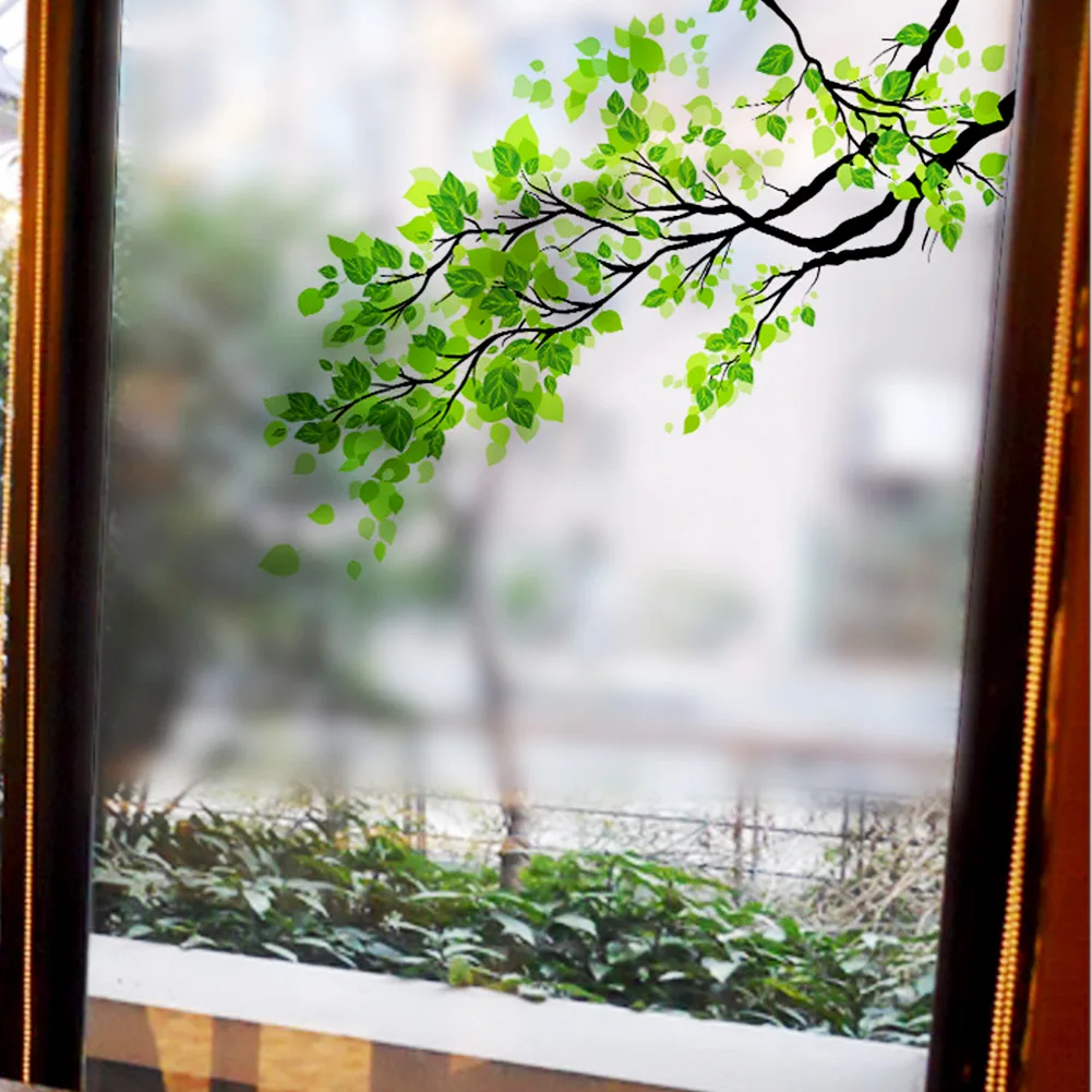 Красивая оконная стеклянная наклейка s настенная декоративная ветка дерева Съемная наклейка